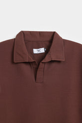 Ottoman Knitted Polo - Brunette